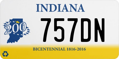 IN license plate 757DN