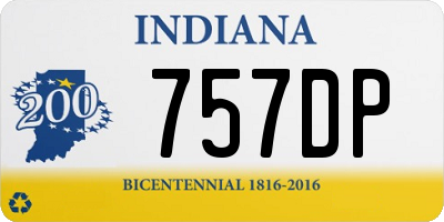 IN license plate 757DP