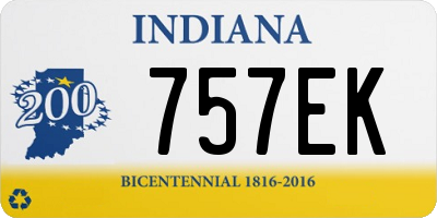 IN license plate 757EK