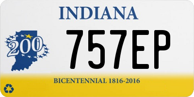 IN license plate 757EP