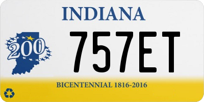 IN license plate 757ET