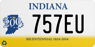 IN license plate 757EU