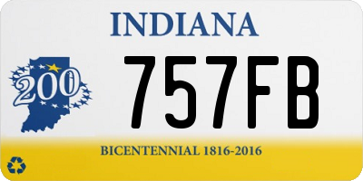 IN license plate 757FB