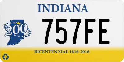 IN license plate 757FE