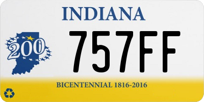 IN license plate 757FF