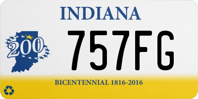 IN license plate 757FG