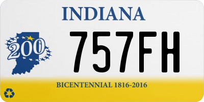 IN license plate 757FH