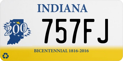 IN license plate 757FJ