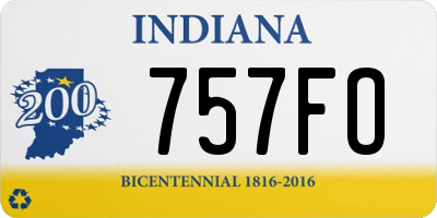 IN license plate 757FO