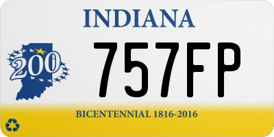 IN license plate 757FP