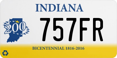 IN license plate 757FR