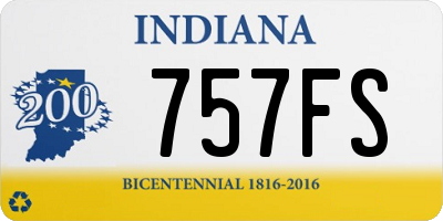 IN license plate 757FS