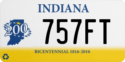 IN license plate 757FT