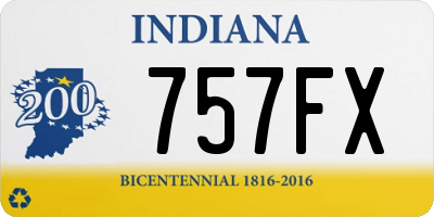 IN license plate 757FX