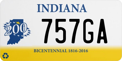 IN license plate 757GA