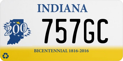 IN license plate 757GC