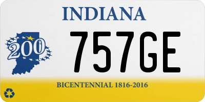 IN license plate 757GE