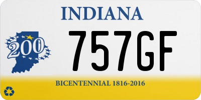 IN license plate 757GF