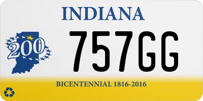 IN license plate 757GG