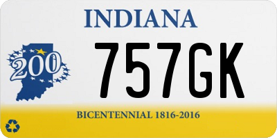 IN license plate 757GK