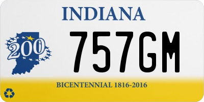 IN license plate 757GM