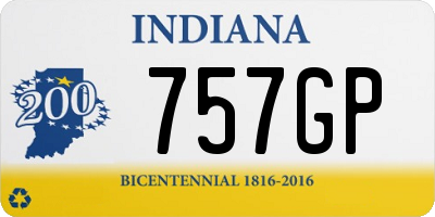 IN license plate 757GP