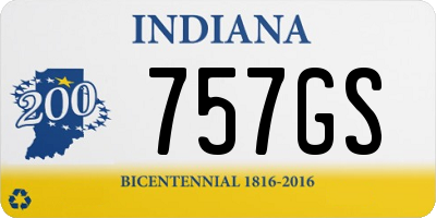 IN license plate 757GS