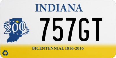 IN license plate 757GT