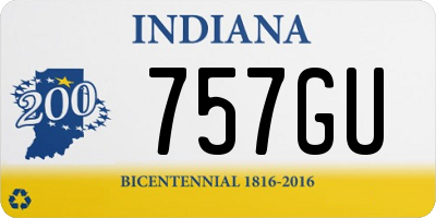 IN license plate 757GU