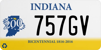 IN license plate 757GV