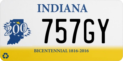 IN license plate 757GY