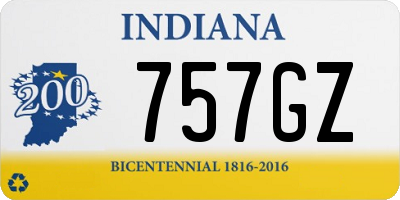 IN license plate 757GZ