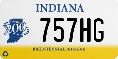 IN license plate 757HG