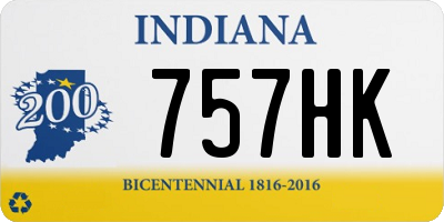 IN license plate 757HK