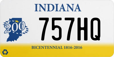 IN license plate 757HQ