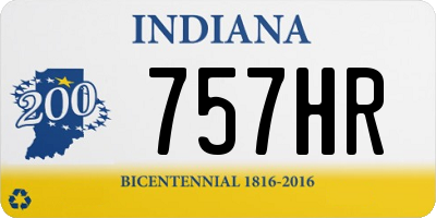 IN license plate 757HR