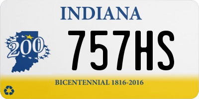 IN license plate 757HS