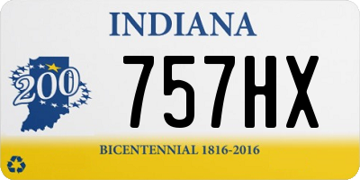 IN license plate 757HX