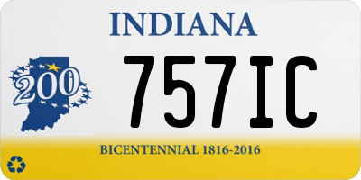 IN license plate 757IC