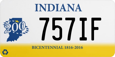 IN license plate 757IF