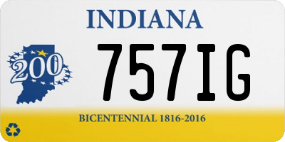 IN license plate 757IG