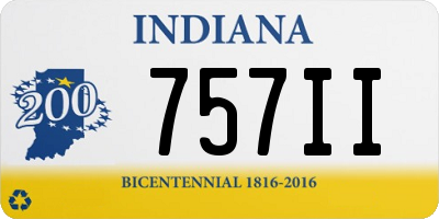 IN license plate 757II