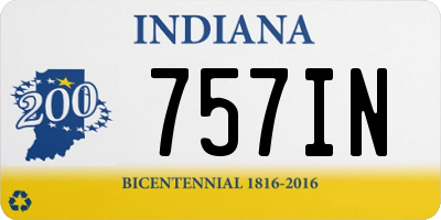 IN license plate 757IN