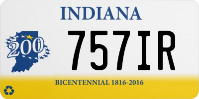 IN license plate 757IR