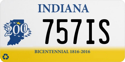 IN license plate 757IS