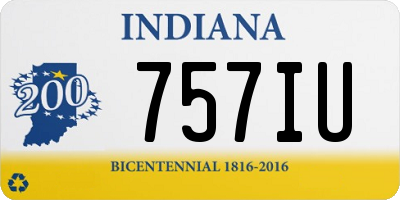 IN license plate 757IU