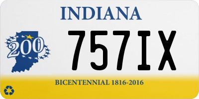 IN license plate 757IX