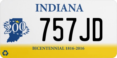 IN license plate 757JD