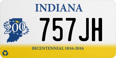 IN license plate 757JH