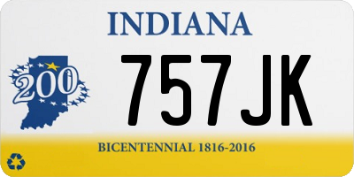 IN license plate 757JK